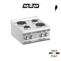 Cuisinière MBM 4 plaques électriques Rondes (8,2 Kw) - PR77T