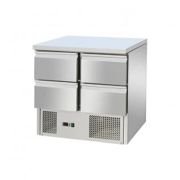 Table réfrigérée compacte 4 tiroirs 90 x 70 cm