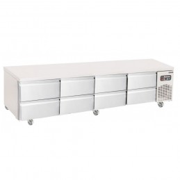 Soubassement Réfrigéré positif / 8 Tiroirs GN 1/1 - 240 x 70 cm